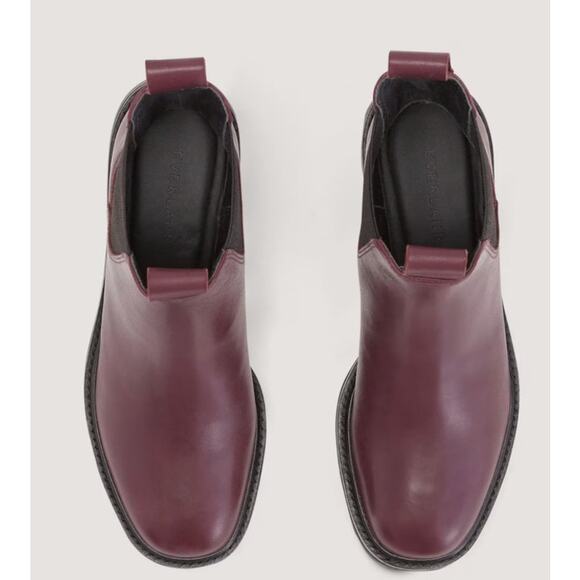 Everlane The Lug Sole Chealsea Boot Burgundy Leather‎ Size 10 - Picture 12 of 13